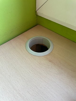 Escritorio esquinero madera y metal