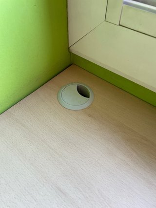 Escritorio esquinero madera y metal