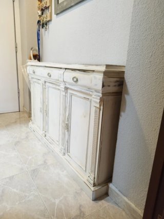 Aparador vintage blanco decapado madera