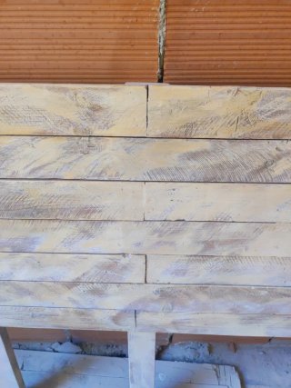 Cabecero de madera estilo rústico