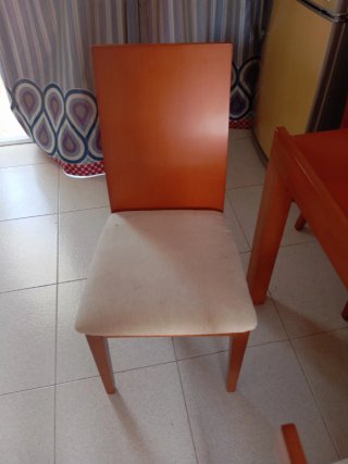 Mesa extensible madera + 6 sillas