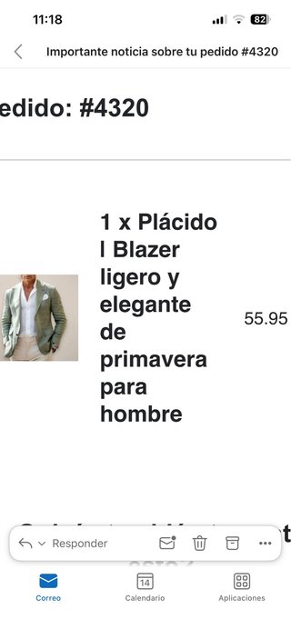 Blazer ligero primavera hombre Talla M