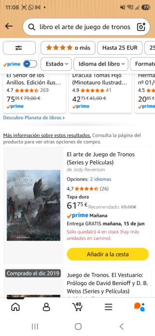LIBRO - EL ARTE DE JUEGO DE TRONOS