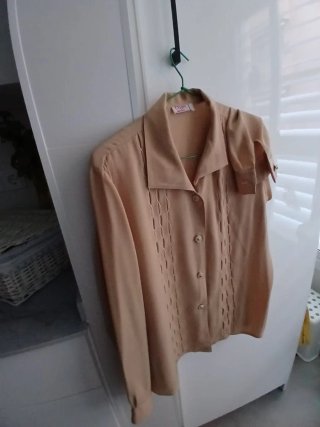 Blusa/camisa beige tostado mujer talla 48