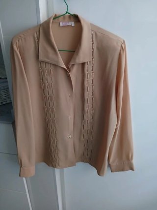 Blusa/camisa beige tostado mujer talla 48
