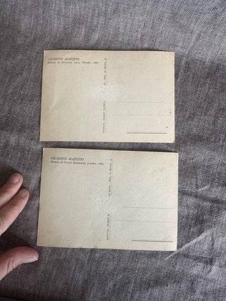 Cartoline d'epoca con ritratti Giuseppe Mazzini