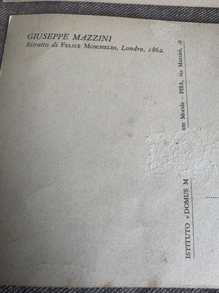 Cartoline d'epoca con ritratti Giuseppe Mazzini