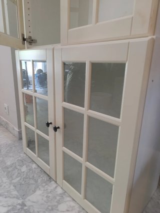 Armario Ikea blanco puertas cristal