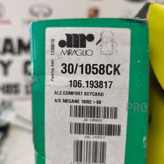 ELEVALUNAS DELANTERO IZQUIERDO RENAULT MEGANE NUEVO 301058CK