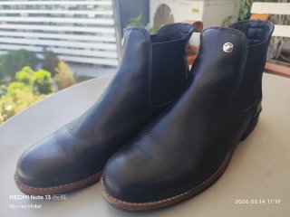 Botines negros de piel talla 36