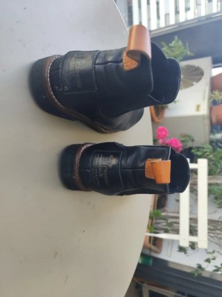 Botines negros de piel talla 36