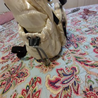 Original Mochila Parfois Crema y Negro