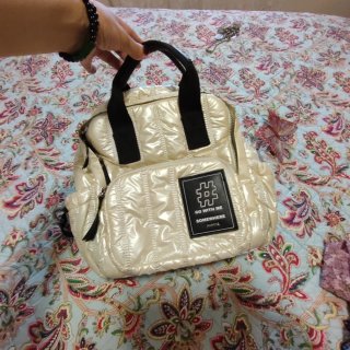 Original Mochila Parfois Crema y Negro