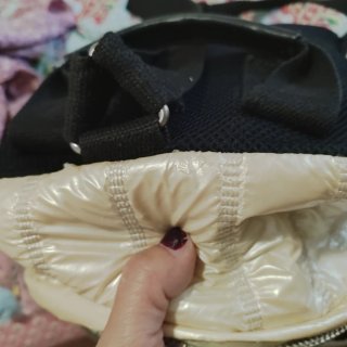 Original Mochila Parfois Crema y Negro