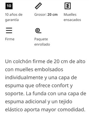 Colchón IKEA Vesteröy 135x190