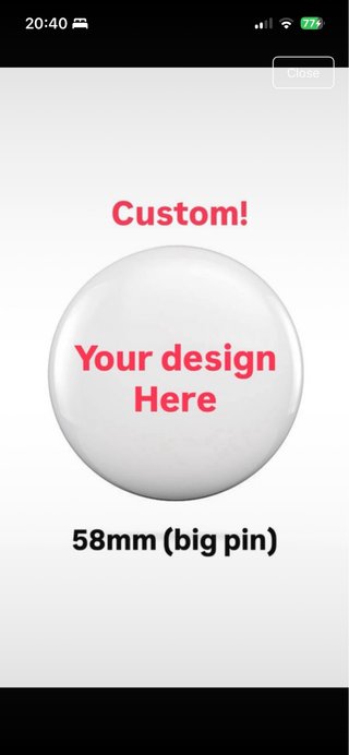 Pin personalizado 58mm