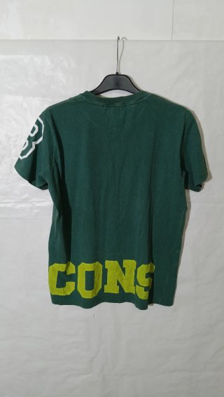 T-shirt Converse verde con logo rosso