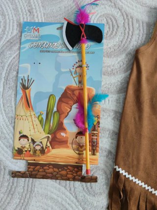 DISFRAZ DE INDIA CON ACCESORIO