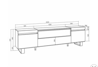 Mueble TV Roble 200x35x57cm