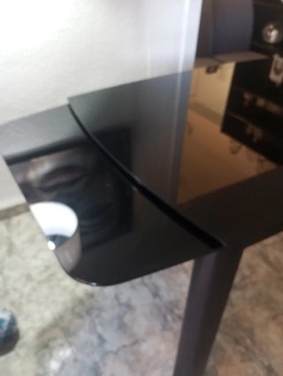Mesa de comedor moderna cristal y metal