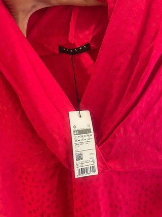 Vestido Sisley Fucsia Jacquard Talla 42