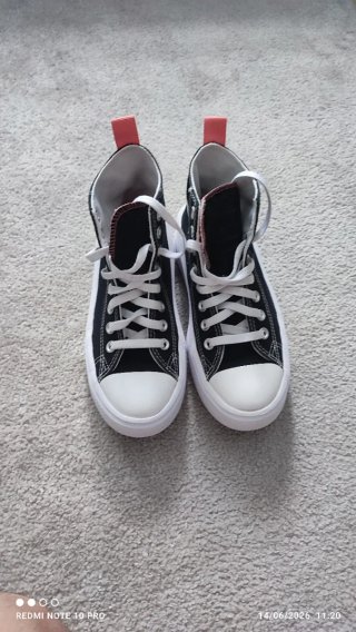 Converse Talla 36 Negro/Rosa