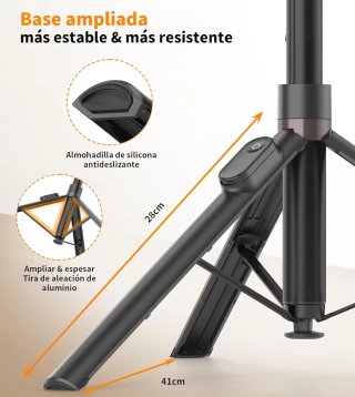 Palo Selfie Trípode Toneof T-226 Robusto