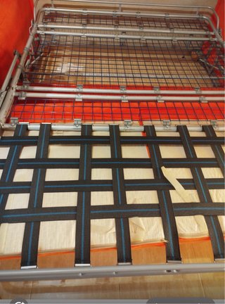 Sofá Cama Apertura Italiana Naranja 3 plazas.