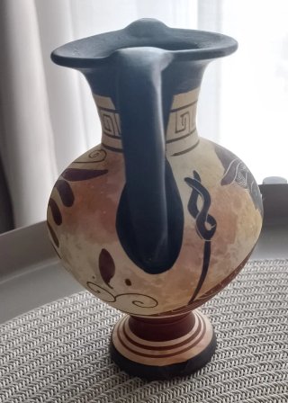 Vaso anfora souvenir stile greco in terracotta