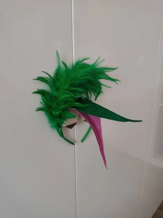 Disfraz disfraz verde superheroína o pájaro