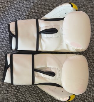 Guantes de Boxeo SAMBA Blancos y Amarillos 10-OZ