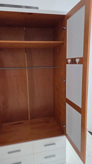 Armario blanco madera 91x50x194 pintado en blan
