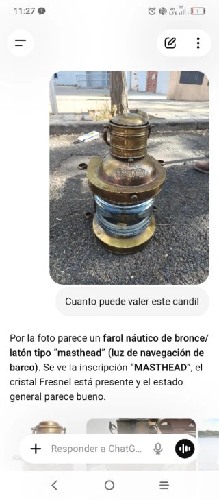 Farol náutico de bronce Masthead