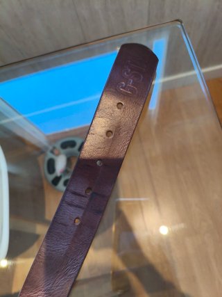 Cinturón G-Star Raw de piel marrón oscuro
