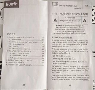 Microondas Kunft 20L Blanco