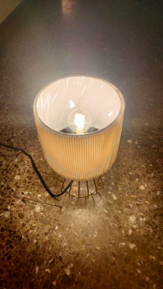 Lámpara de Mesa EDISHINE Dorada y Blanca