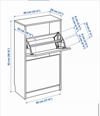 Zapatero Ikea Bisa 2 Blanco