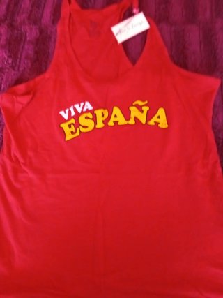 Camiseta tirantes VIVA ESPAÑA roja