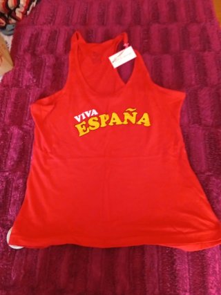 Camiseta tirantes VIVA ESPAÑA roja