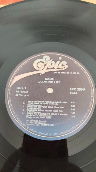 Vinilo Sade Diamond Life R&B Soul