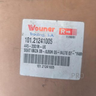 FARO ANTINIEBLAS DERECHO SEAT NUEVO 10121241005