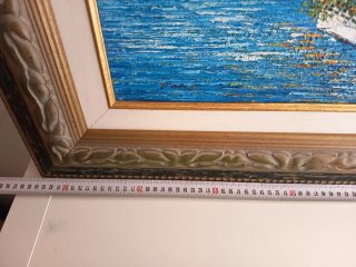 Cuadro Pintura Óleo Paisaje Marino