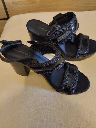Sandalias Calvin Klein Jeans Negras Mujer Azul mar