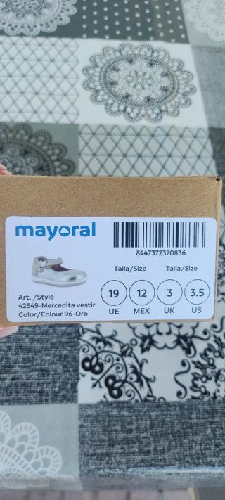 Zapatos Mayoral Talla 19 Niña Dorados