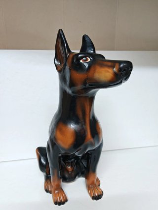 Figura Dóberman Cerámica 30Cm