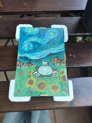 Arte Snorlax Noche Estrellada