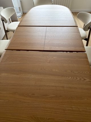 Encimera mesa roble ovalada