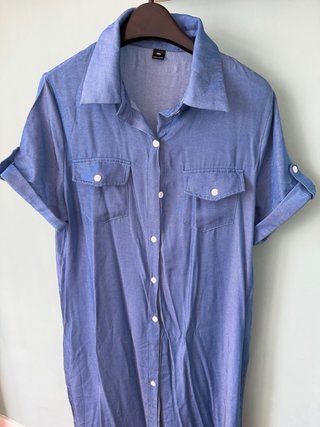 Vestido largo azul XXL