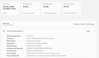 Portátil HP 15-FD0139NS i5 16GB 512GB SSD