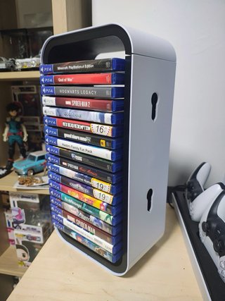 PS5 Slim con 2 mandos, 2 juegos, base y estante